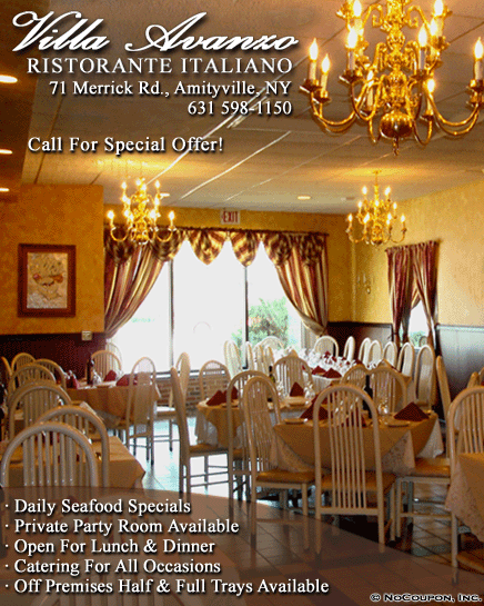 Villa Avanzo, Amityville, NY Specials