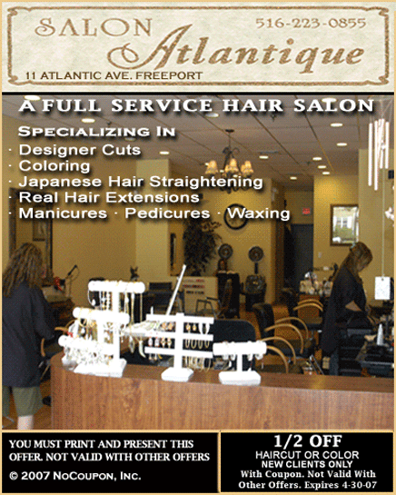Atlantique Hair Salon, Freeport, NY Specials