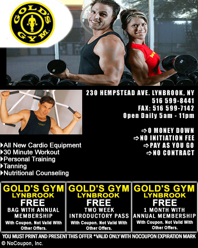 Gold's Gym, Lynbrook, NY Specials