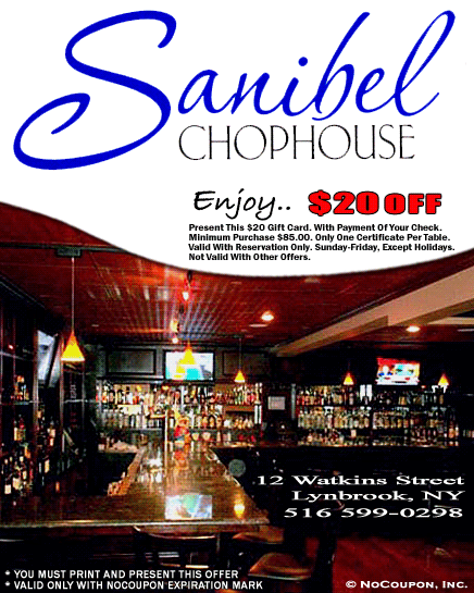 Sanibel Chophouse, Lynbrook, NY Specials