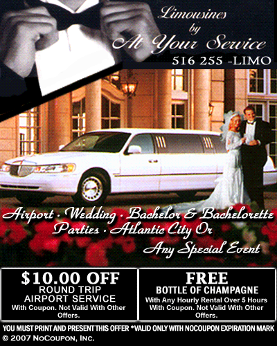 At Your Service Limousines, Rockville Centre, NY Specials