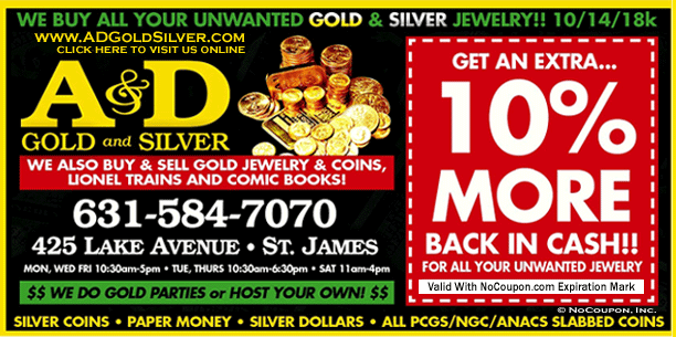 A & D Gold & Silver, St. James, Long Island, NY - Monthly Offer